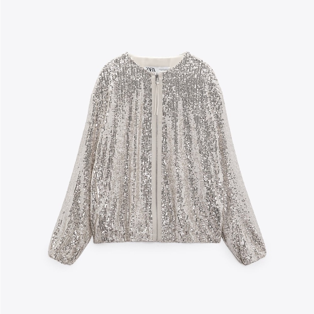 Zara gold sequin jacket small